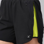 Women Black Solid Regular Fit Rapid dry Sports Shorts