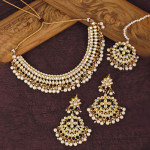 Gold Plated Necklace With Earrings