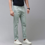 U S Polo Assn Men Grey Printed Denver Slim Fit Trousers