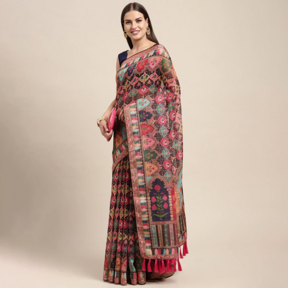 http://631760.leandytrade-hk.tech/products/peach-coloured-multicoloured-kalamkari-sequinned-linen-blend-block-print-saree