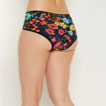 Women Black Printed Hipster Briefs